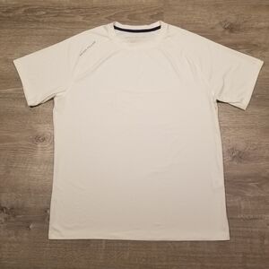 Peter Millar Aurora Performance Tshirt Mens Medium White Crown Sport Active Golf